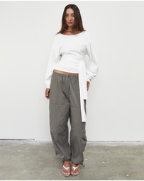 Pinky & Kamal - Waist Wrap LS top