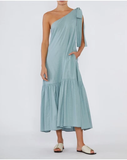Amelius - Aruba Linen One Shoulder Dress