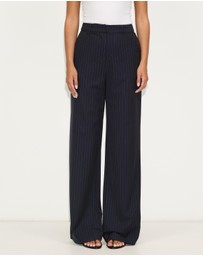 Dazie - Bella Pinstripe Straight Leg Pants