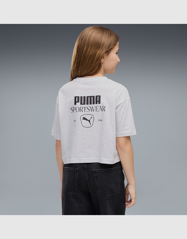 Puma - Class Relaxed Cropped Graphic Tee - Girls