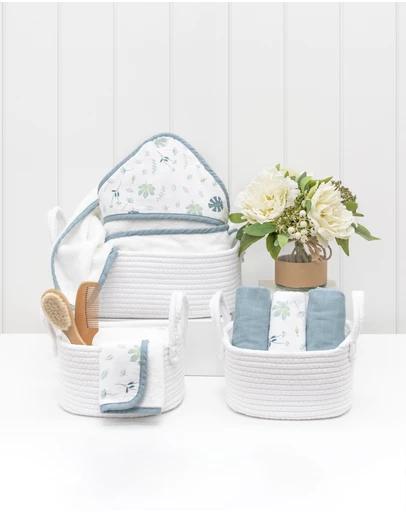 Living Textiles - 3 Pc Cotton Rope Storage Set - White