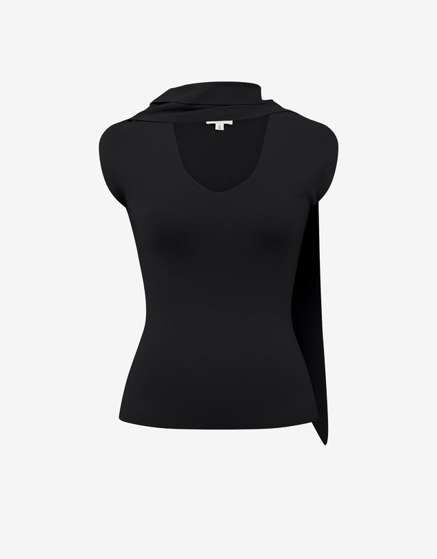Forcast - Isadora V-Neck Scarf Knit Top
