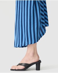 Bassike - Stripe One Shoulder Dress