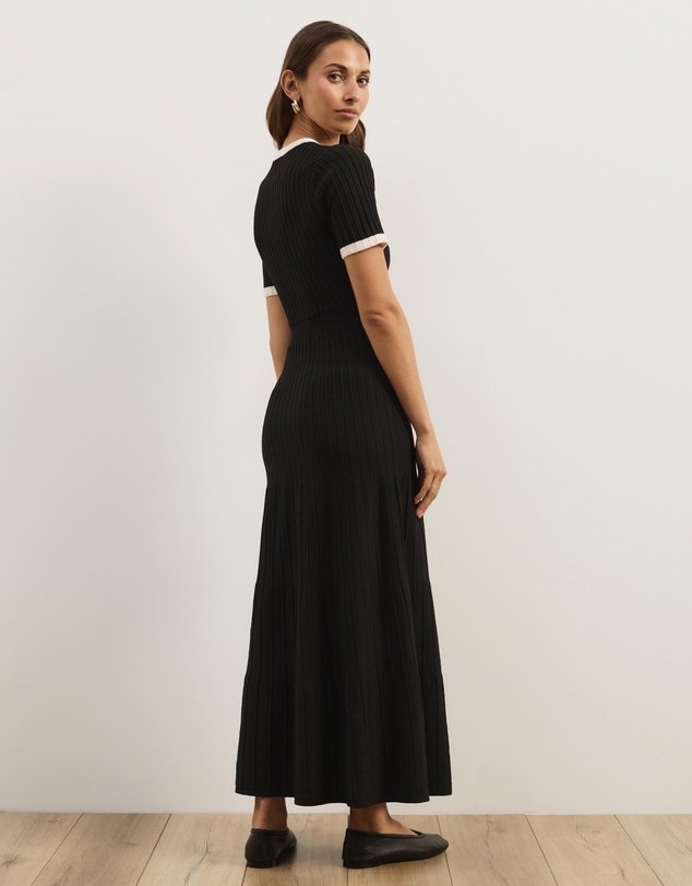Atmos&Here - Kendra Contrast Knit Midi Dress