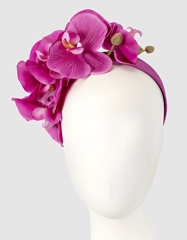 Max Alexander - Fuchsia Orchid Racing Fascinator
