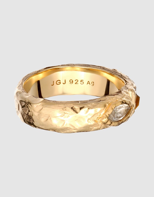 Haze & Glory - ICONIC EXCLUSIVE - Trio Jewls Organic Band Ring in Vermeil Silver