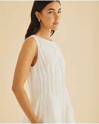 Atmos&Here - Anna Pintuck Shift Mini Dress