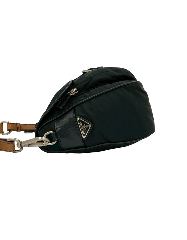 Pre-Loved by Azura Reborn - Pre-Loved Saffiano Trimmed Tessuto Shoulder Bag