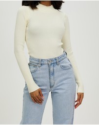 White By FTL - Pansy Rib Top
