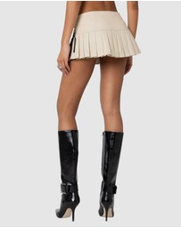 EDIKTED - Margaret Pleated Ribbon Mini Skort