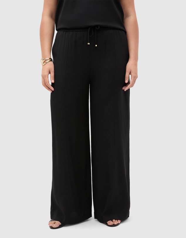 Seed Heritage - Satin Back Wide Leg Pant