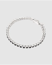 Kuzzoi - ICONIC EXCLUSIVE - Bracelet Men Square Black Zirconia in 925 Sterling Silver