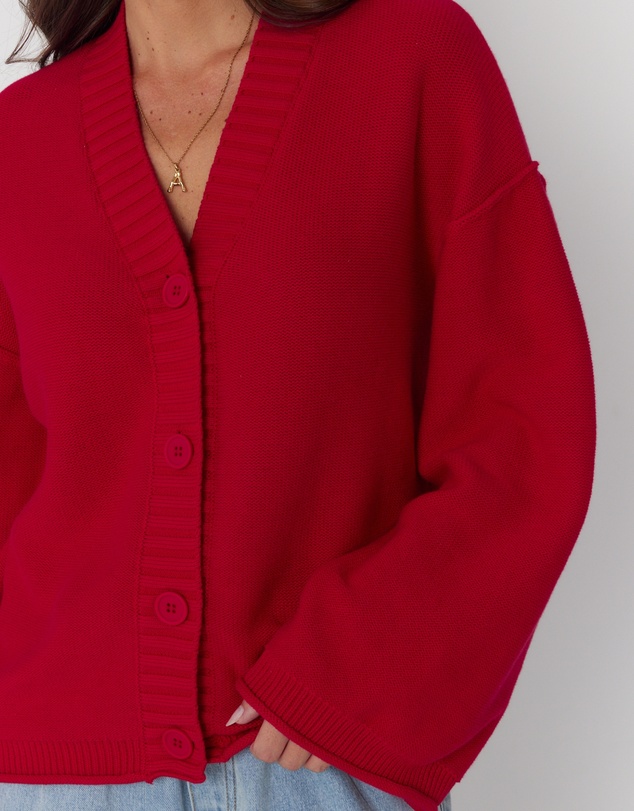 ALEXANDRA - Dante Cardigan Red