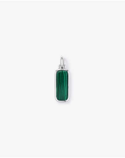 Michael Hill - Malachite Oblong Pendant in Sterling Silver