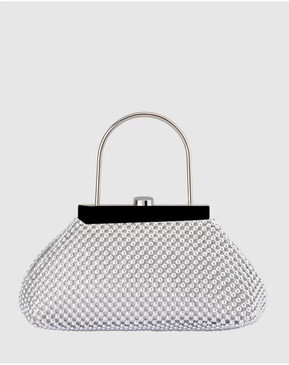 Olga Berg - Mimi Ball Mesh Frame Bag