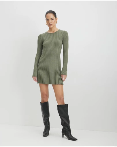 AERE - Organic Cotton Knit Mini Dress