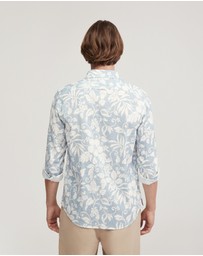 Oxford - Holloway Linen Blend Printed Shirt