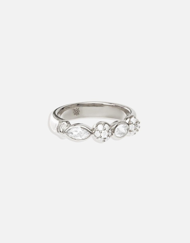 By Charlotte - Silver Protection of Eye Crystal Ring