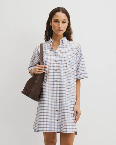 Country Road - Short Sleeve Oxford Shirt Dress