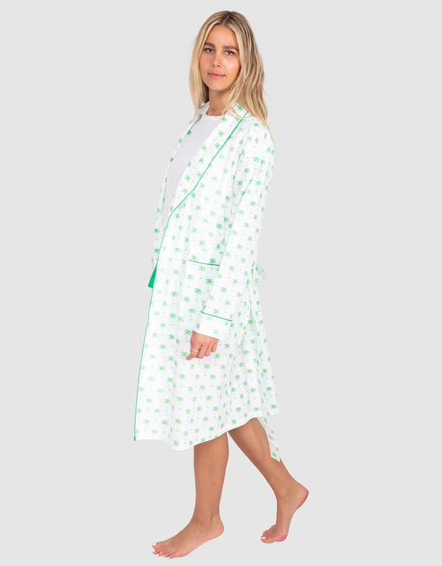 Sant And Abel - Women's Green Palm Tree Robe