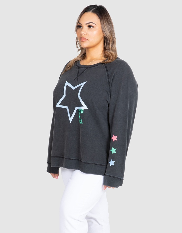 Love Your Wardrobe - LYW & Co Multi Print Sweat Top