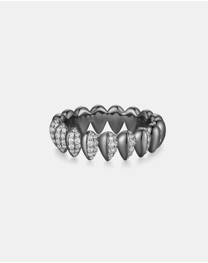 Ania Haie - Ania Haie Black Sparkling Puffy Spike Ring