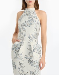 Carla Zampatti - Murano Brocade Halter Neck Midi Dress