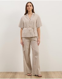 Atmos&Here - Niva Striped Relaxed Pants