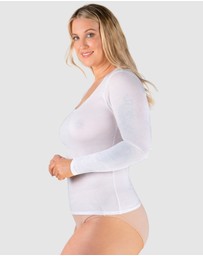 B Free Intimate Apparel - Superfine﻿ 100% Cotton Long Sleeve Top - 2 Pack
