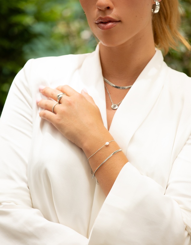 Mestige - Ethos Snake Chain Bracelet - Silver Plated