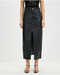 Third Form - Vagabond Polyurethane Jeans Skirt