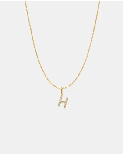 Ania Haie - Ania Haie Gold Letter H Initial Necklace