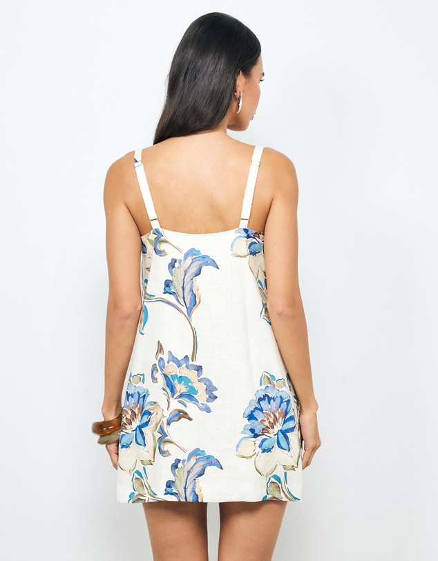 AERE - Mara Linen Shift Mini Dress