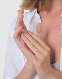 Elli Jewelry - Ring Synthetic Pearls in 925 Sterling Silver Gold Plated