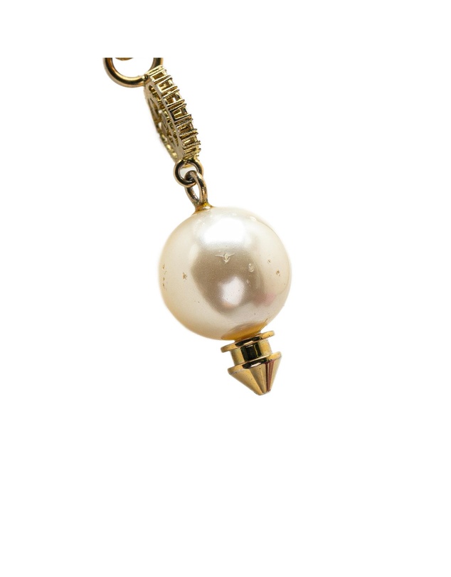 Pre-Loved by Azura Reborn - Pre-Loved Gold Plated GG Faux Pearl Drop Pendant Necklace