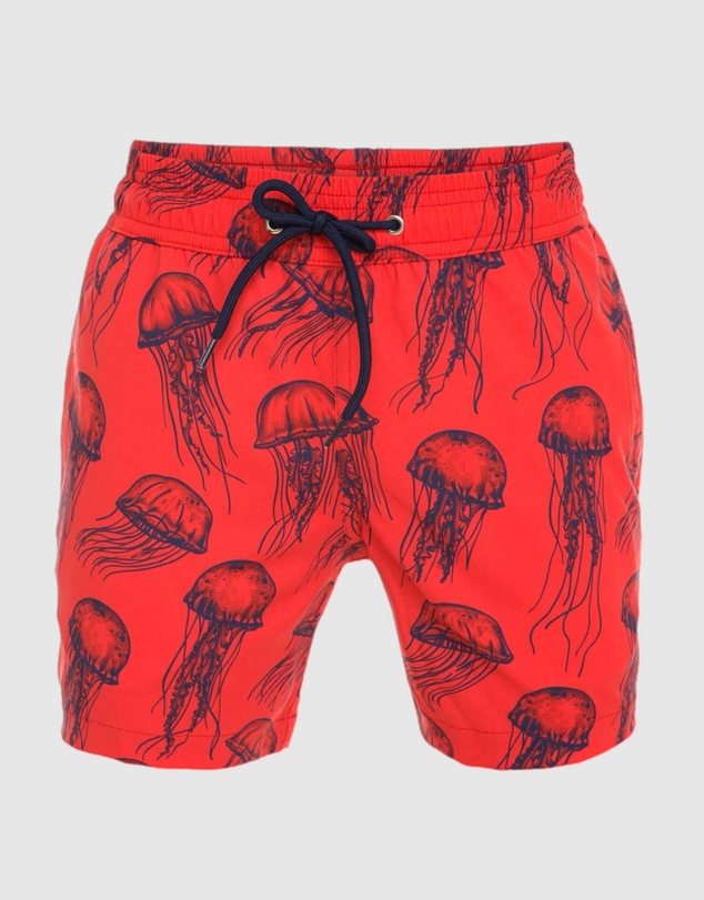 Tolu Australia - Boys Red Swim Shorts With Jellyfish