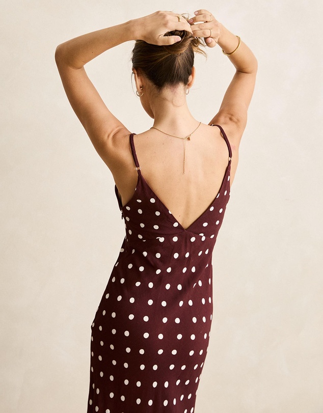 Rhythm - Polka Dot Bias Midi Dress - Iconic Exclusive