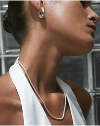 SAINT VALENTINE - Positano Large Hoops - Silver