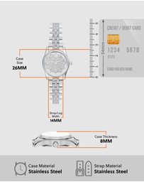 Michael Kors - Lexington Silver Tone Analogue Watch