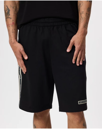 Emporio Armani EA7 - Train Logo Series Slim Fit Cotton Jersey Bermuda Shorts
