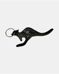 Jacaru - Jacaru 6419 Keyring Kangaroo Shape with Kangaroo opal
