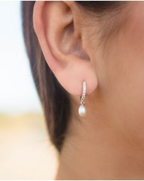 Georgini - GEORGINI OCEANS BONDI FRESHWATER PEARL EARRINGS SILVER
