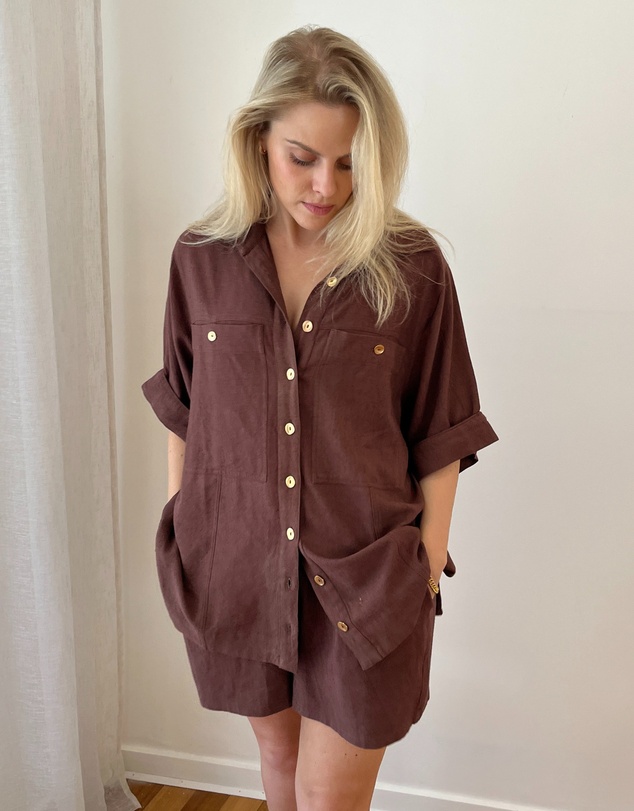 UNE PIECE - Short Sleeve Linen Shirt