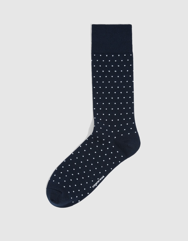 Country Road - Australian Cotton Blend Square Dot Socks