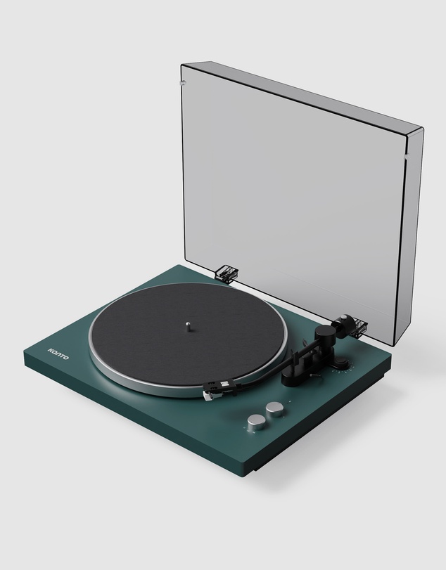 iWorld - Kanto OBI3 (2nd Gen) Turntable with Bluetooth 5.3, Preamp, and Pitch Control - Matte Green