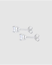 Kuzzoi - ICONIC EXCLUSIVE - Earrings Square Basic With Zirconia in 925 Sterling Silver