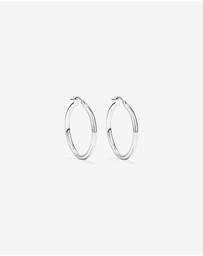 Michael Hill - 25mm Round Hoop Earrings in Sterling Silver