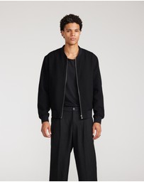 Calibre - Textured Bomber Jacket Black