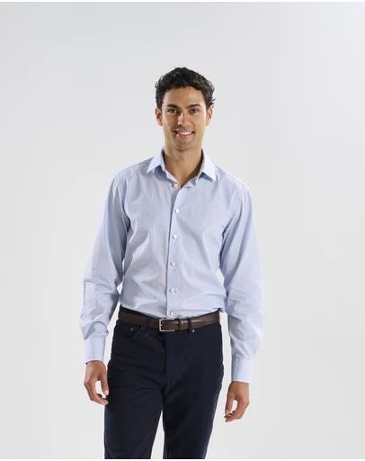 3 Wise Men - 3 Wise Men Portside Blue Print Shirt