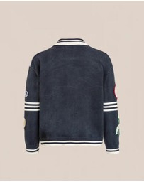 Found - Varsity Patch Collared Cardigan
